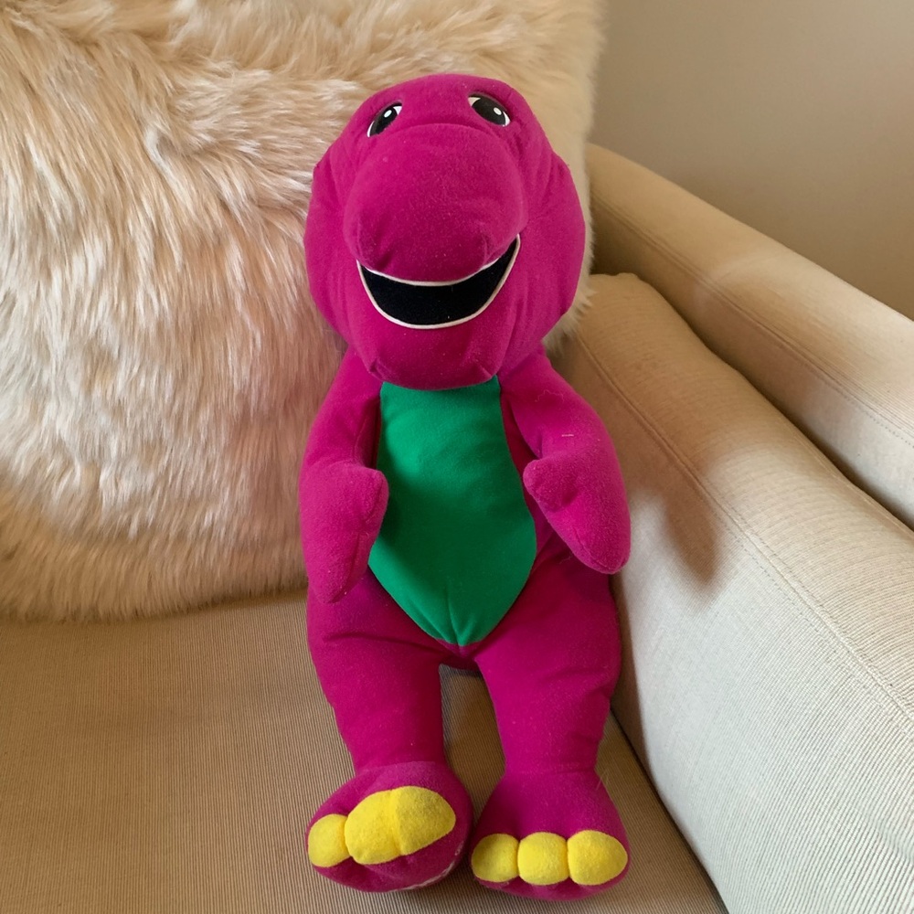 Playskool 1992 Barney plush talking interactive 14 inch vintage toy